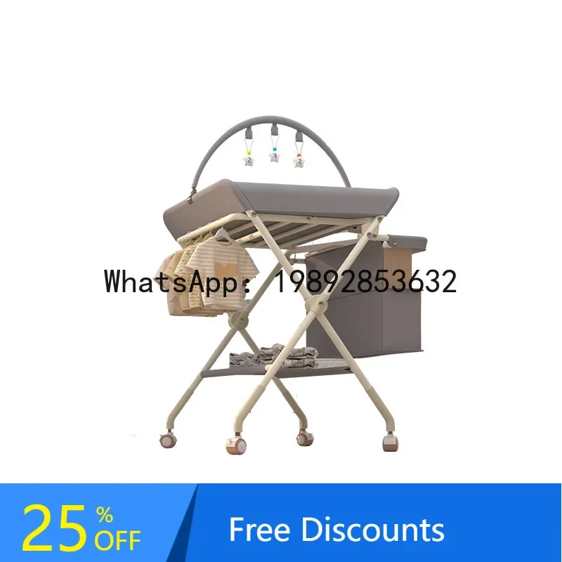 Fotografia 3: Mesa de Cuidados para Bebês r15, Mesa de Troca de Fraldas, Mesa de Banho e Massagem para Recém-Nascidos, Dobrável e Multifuncional