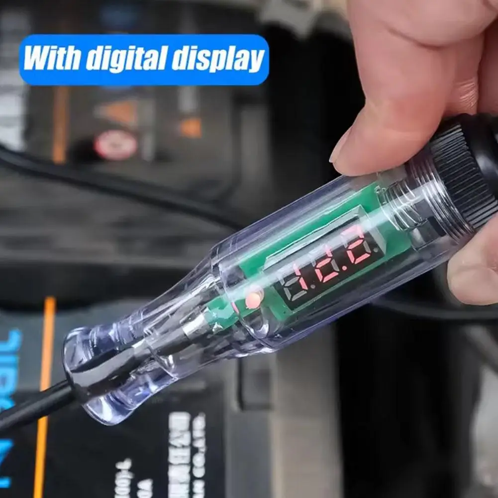 Automotive Test Lamp Electric Pen 12v24v Circuit Testing Automotive Electrician Special Maintenance Digital Display LED