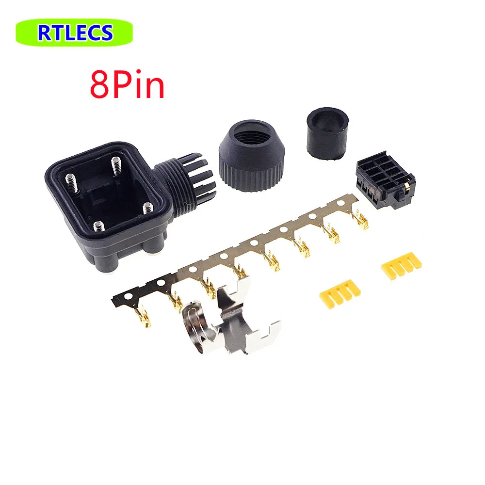 

2 Pcs Encoder Cable I/O Kit Micro Motor Servo 8 Pin Female Rectangular Receptacle Waterproof IP67 Cross 2174053-1 1674320-1