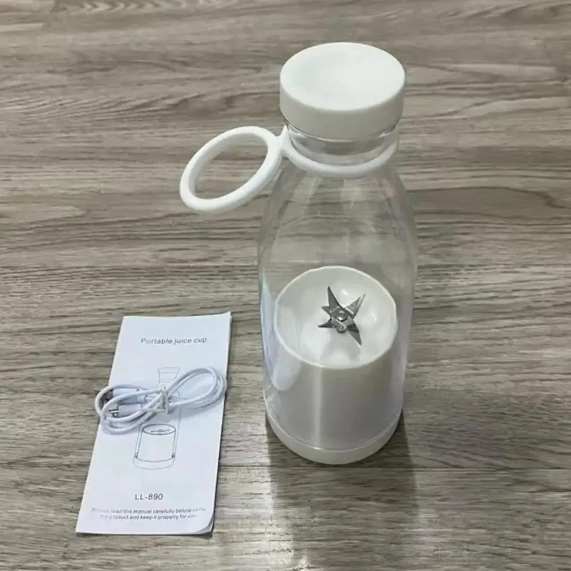 380 مللي كوب لصنع العصائر الكهربائية قابلة للشحن صانع عصائر مع 6 شفرات زجاجة السفر لخلاط نباتي الفاكهة الجليدية للمنزل/في الهواء الطلق