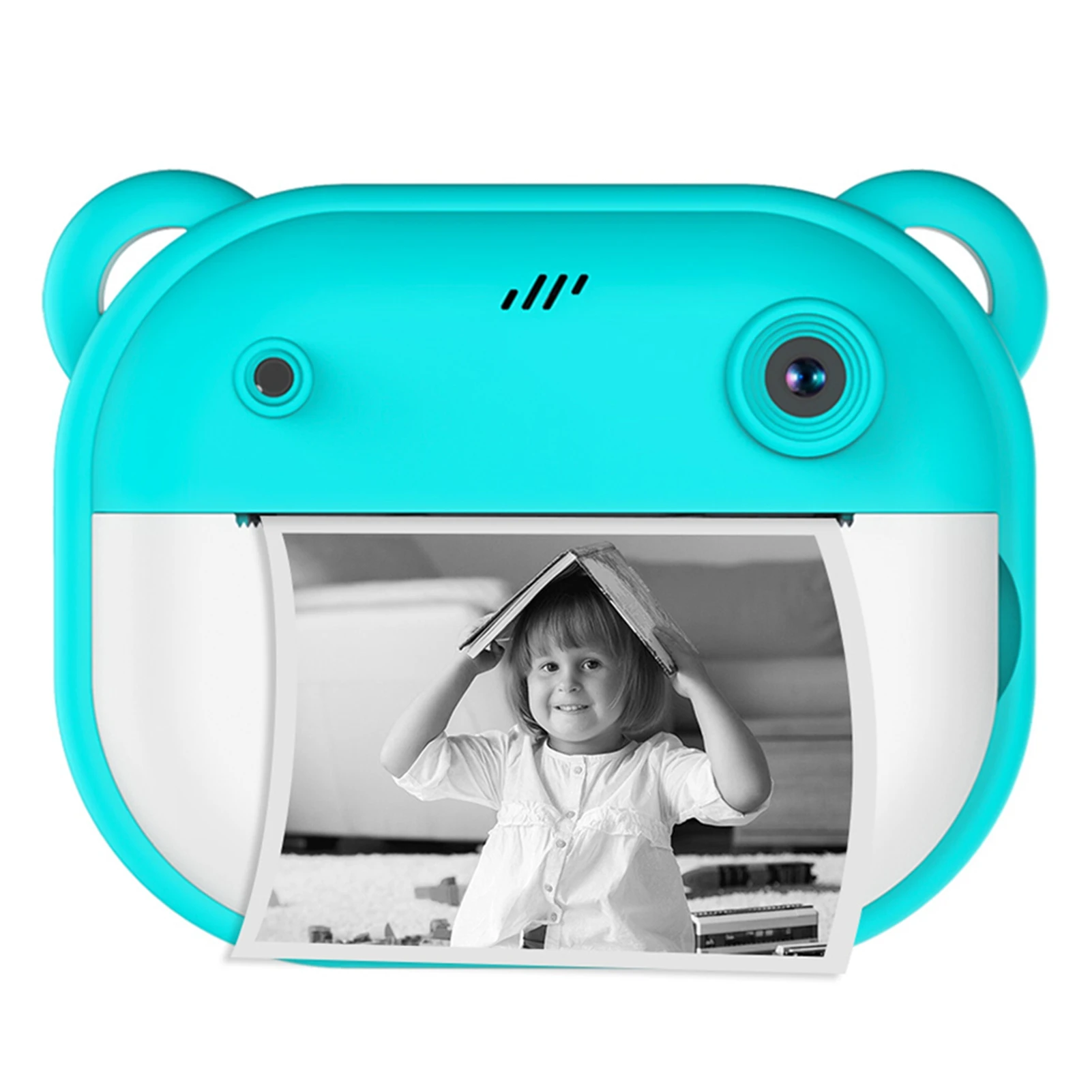Kids Instant Print Camera Kids Camera 1080P Digital Camera with Dual Lens 2 Inch Screen Built-in Battery Picture Frames Thermal