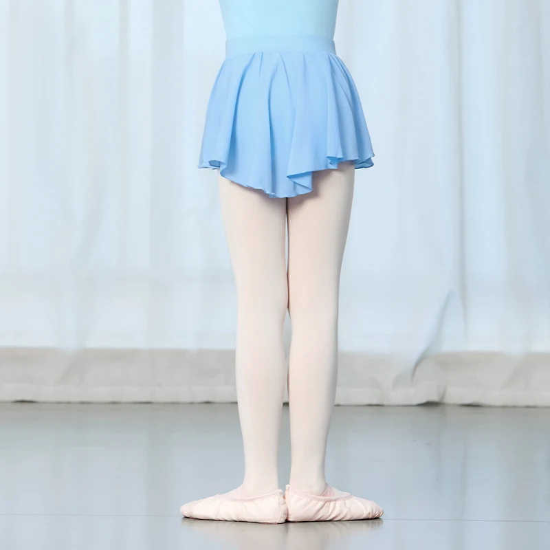 Spódnica do tańca baletowego dla dziewczynek dziecięca elastyczna talia krótkie spódniczki do tańca nastoletnia balerina szyfonowa spódnica baletowa — zdjęcie 5