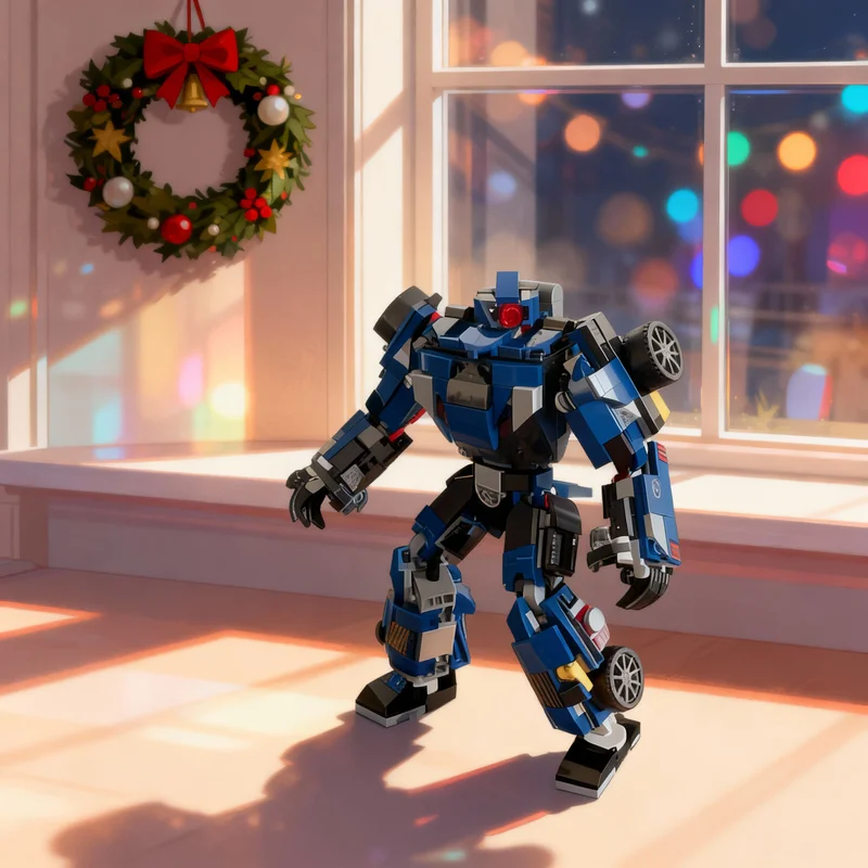 

418 деталей MOC Forded Mustang Mech City Champions: Конструктор, Рождественский подарок, развивающая игрушка для детей, строительные блоки