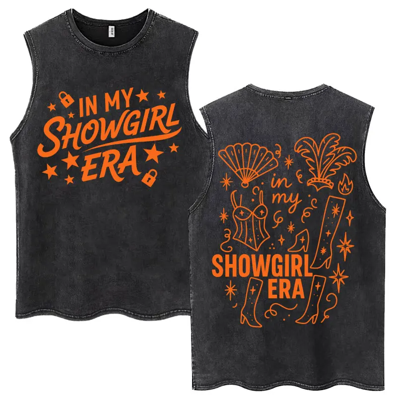 

Washed The Life of A Showgirl 2025 Новый альбом Майки Мужчины Женщины Винтаж Высококачественные футболки Хлопковые футболки большого размера без рукавов