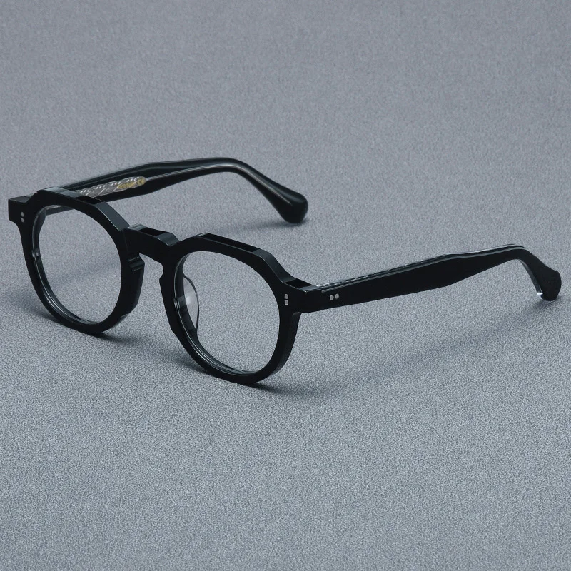 Acetate Reading Glasses Men Women Vintage Round Prescription Eyeglasses Frame Anti Blue Light Glasses 0 +1.0 1.5 1.75 2.0 2.25