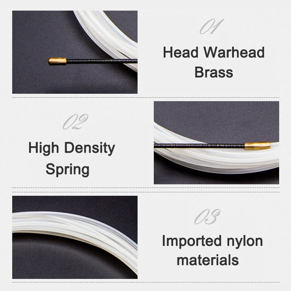 Cable Puller Threader-Wire Pulling Tool Traction Rope Tool for Electrician 3mmX5MT98C