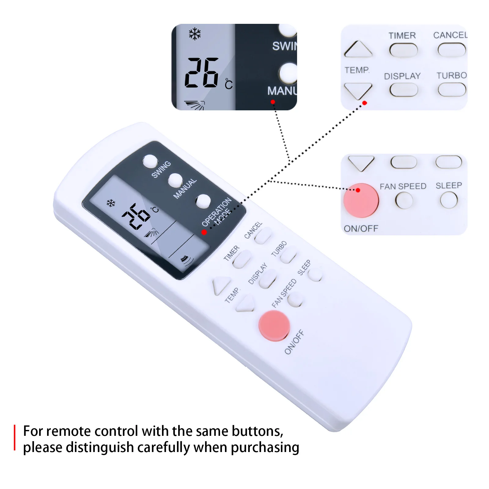 Nuevo para Control remoto de aire acondicionado Galanz GZ01-BEJO-000 GZ01-BEJO-007