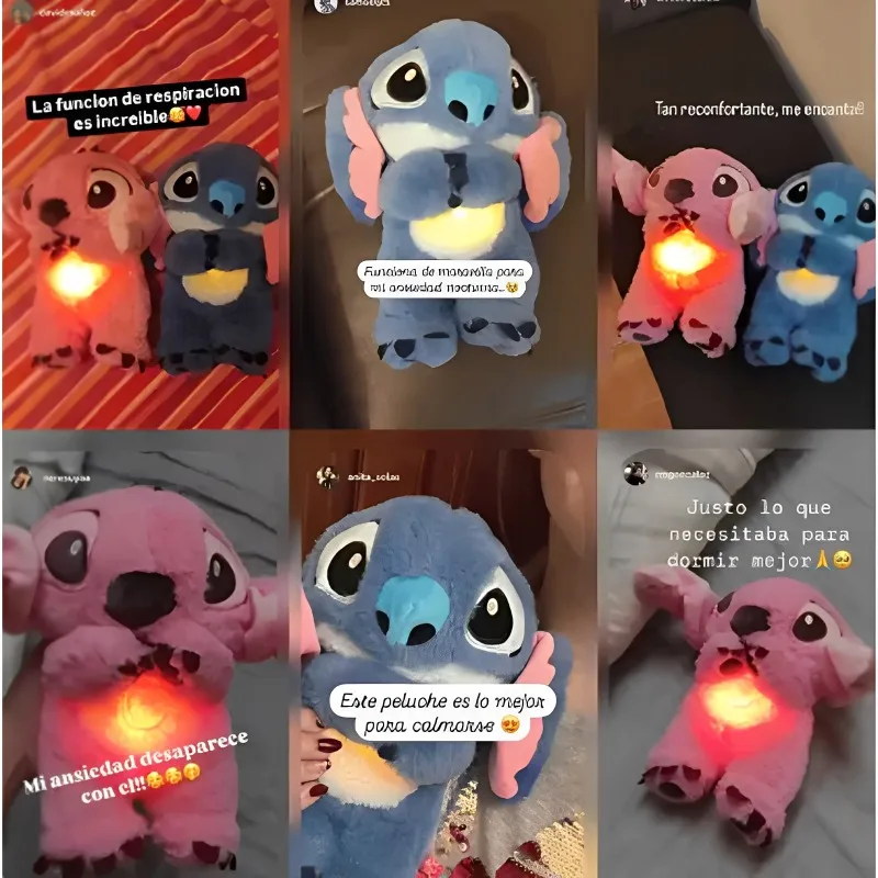 30 سنتيمتر Kawaii غرزة أفخم دمية رفيق النوم مع الصوت مهدئا الموسيقية المحمولة النوم لعبة ضوء دمية التنفس اللعب الهدايا