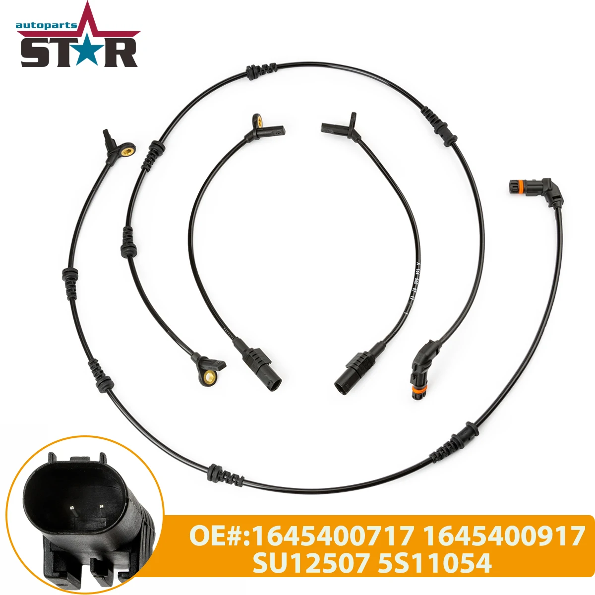 4PCS Replacement For Mercedes Benz W164 GL ML320 ML350 Front Rear ABS Wheel Speed Sensor 1645400717 1645400917 SU12507 5S11054