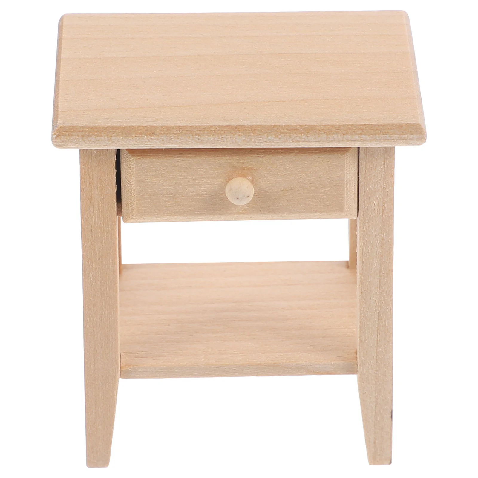 House Side Cabinet Miniature Decoration Wooden Furniture Ornament Nightstand Supplies Bedside Table