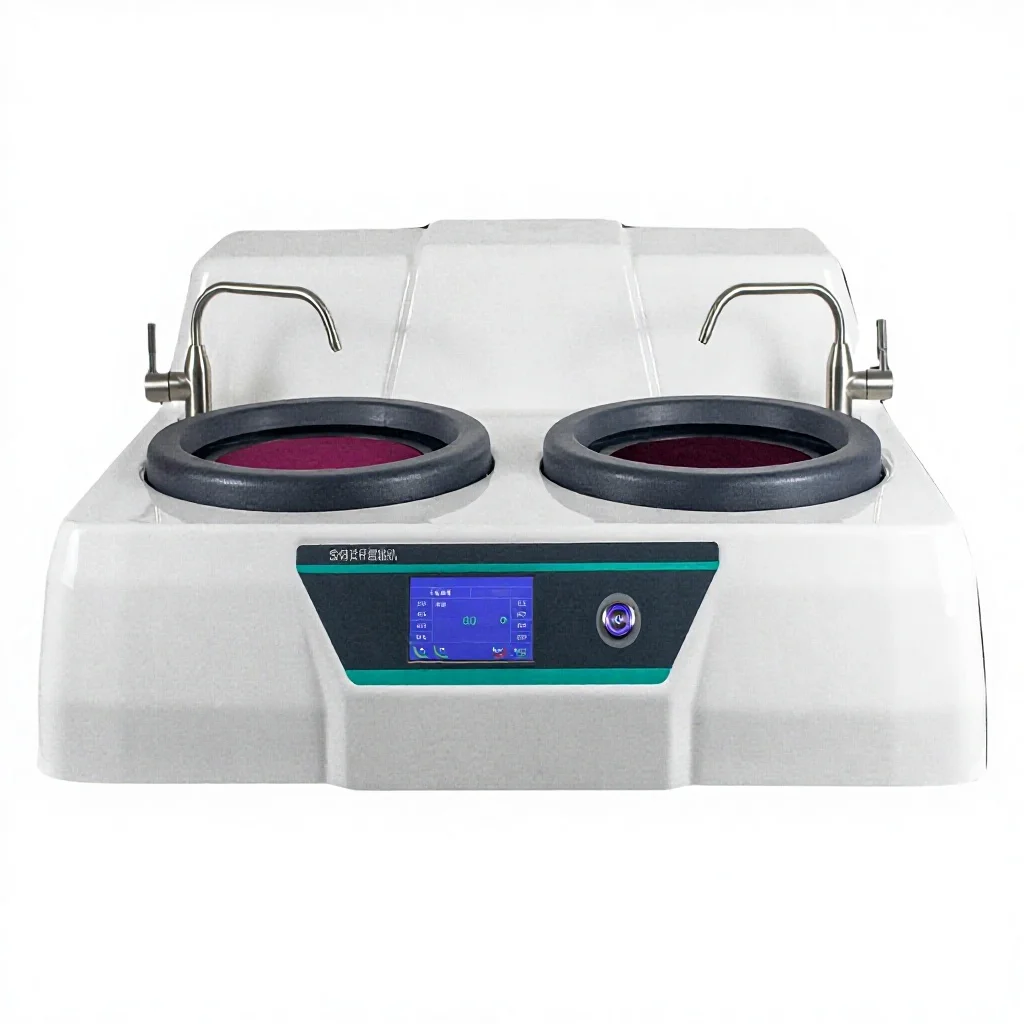 New MP-2DT Automatic Double Disc Double Control Touch Screen Metallographic Sample Metal Stone Sample Grinding and Polishing