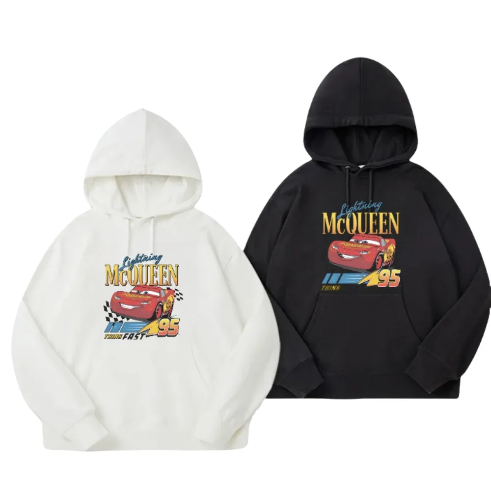

Осенне-зимняя толстовка с мультяшным принтом Lightning McQueen, высококачественная мужская и женская повседневная удобная уличная толстовка с капюшоном