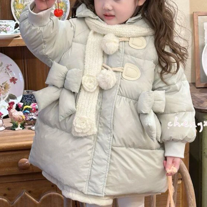 Kawaii فتاة الخريف والشتاء سترة مبطنة بالقطن رشاقته القطن وسادة مبطنة موضة معطف الطالب ملابس الأطفال غير رسمية #6