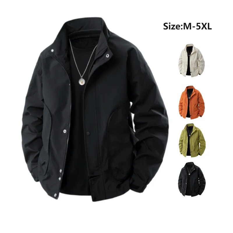 

TAFN 2025 Spring Autumn NEW Solid Color Versatile leisure Human Outwear Windproof Comfortable Loose High Quality Cozy Men Jacket