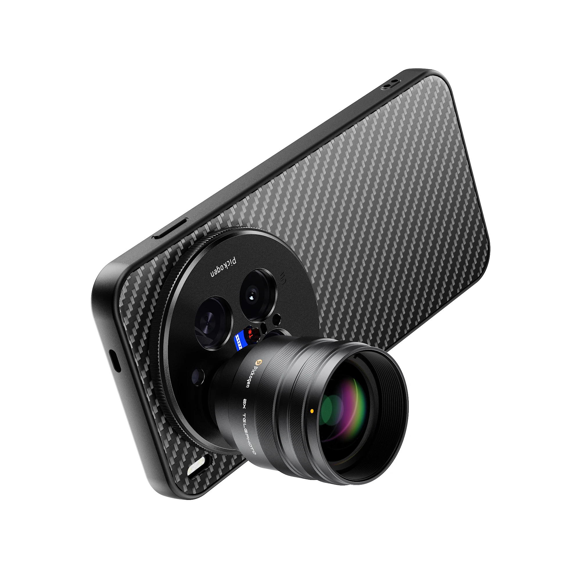 PICKOGEN 2X Konwerter do obiektywu teleobiektywowego aparatu telefonu komórkowego, telekonwerter 240 mm z etui na telefon Vivo X300 Pro/X200 Ultra — zdjęcie produktu 7