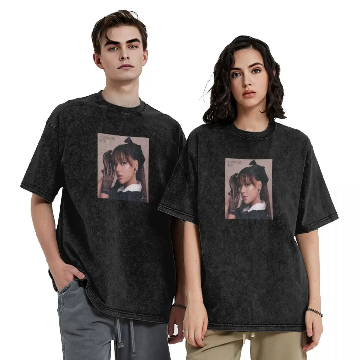 

Ayliva Schwarzes Herz Vintage T-Shirt Funny t-shirts baggy shirts heavyweights t shirts men