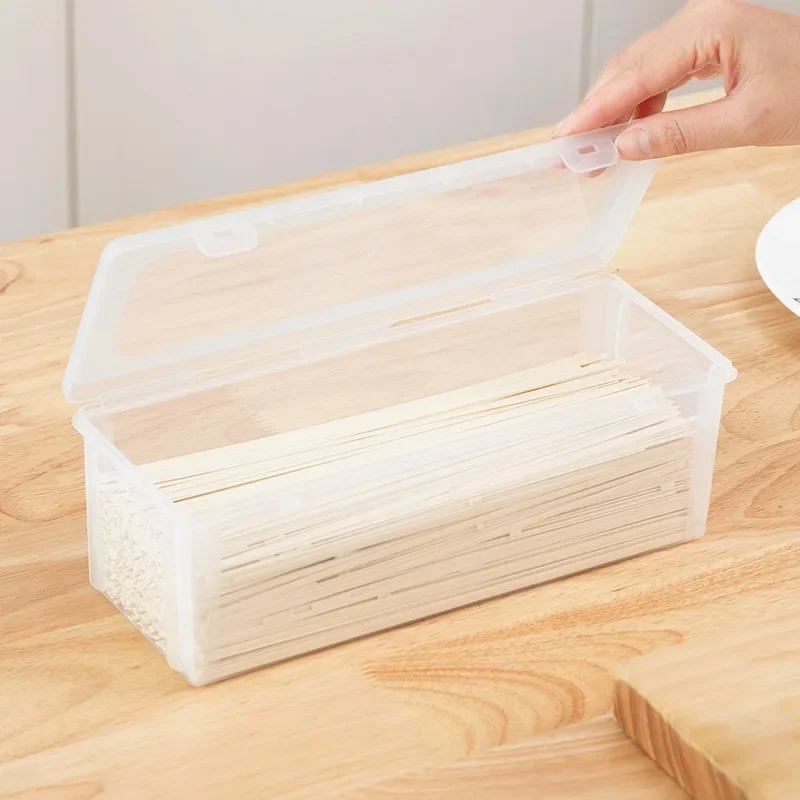 Noodle Storage Box Rectangular Plastic Refrigerator Food Preservation Box Kitchen with Lid Multi-grain Noodles Sealed Box