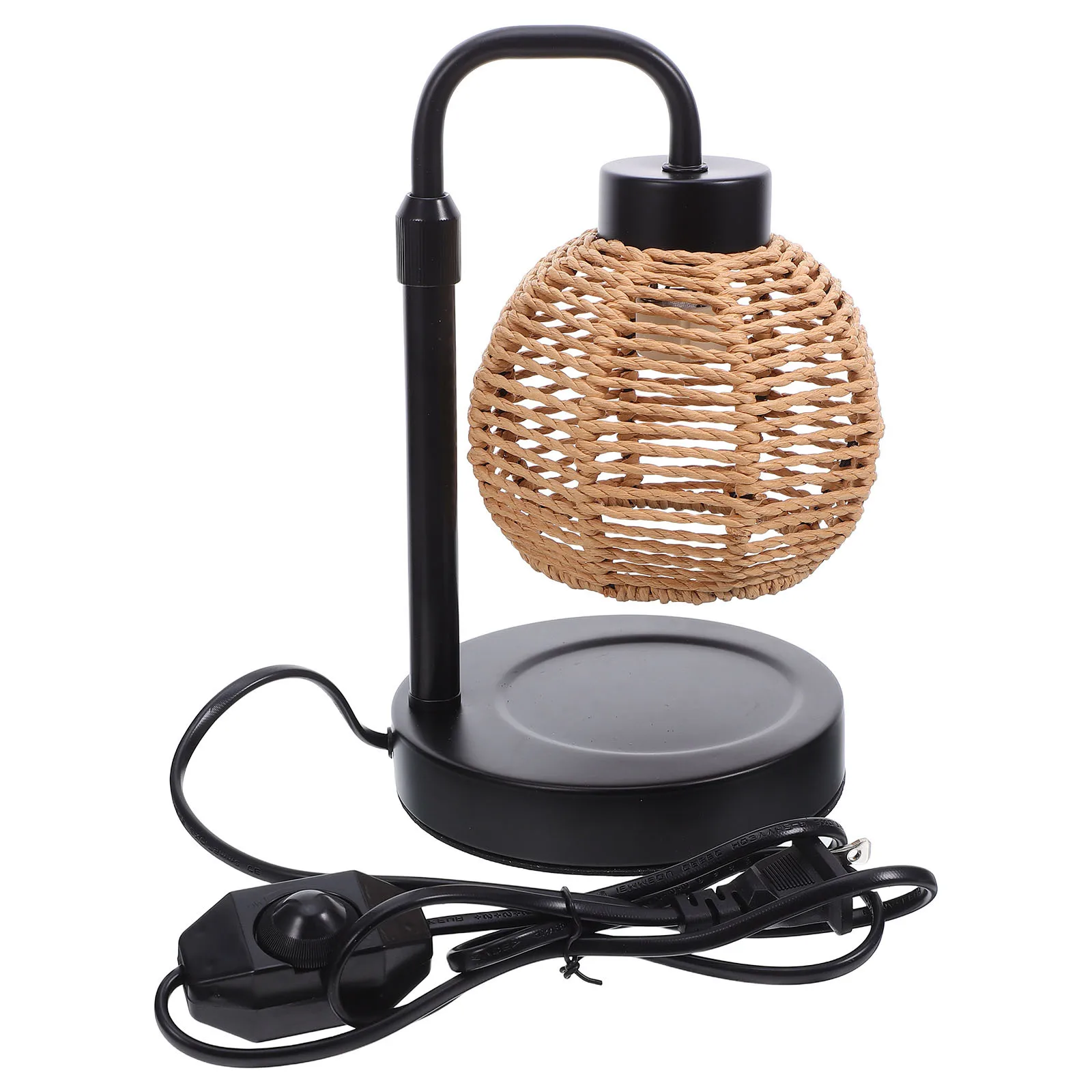 

Elegant Wax Fragrance Warmer with Linen Shade - Dimmable Electric Warmer Lamp - Adjustable Brightness for Aromatherapy