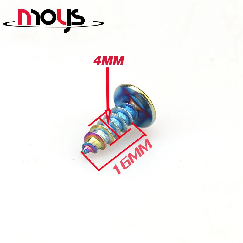 stainless steel screw Blue plated color screw cross head self-tapping screw M4*16mm motorcycle electric car