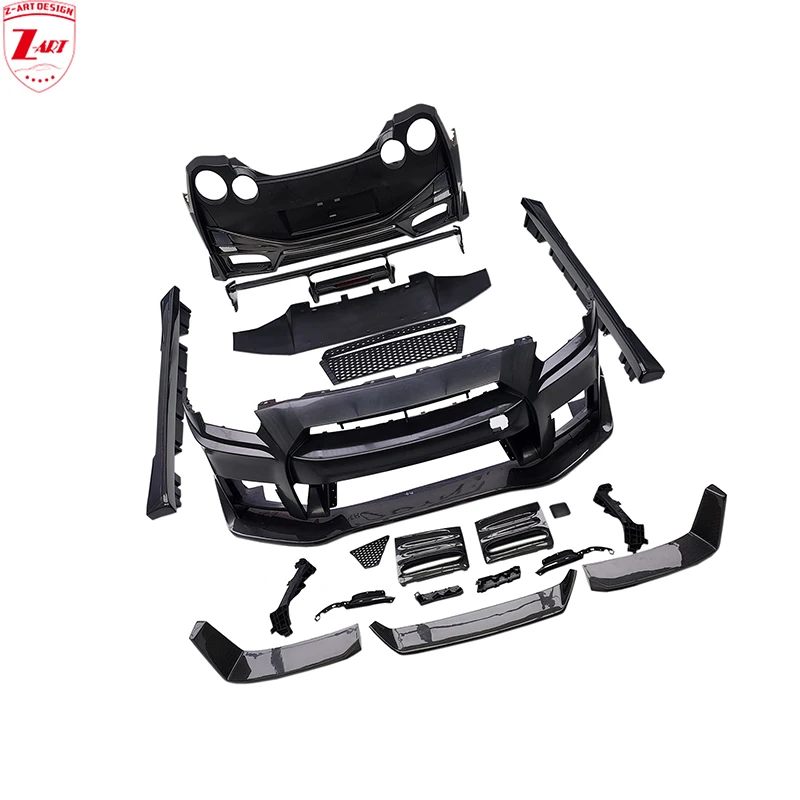 Z-ART GTR R35 Injection PP Bumper For Nissan R35 Carbon Fiber Body Kit for Nissan GTR 2008-2016