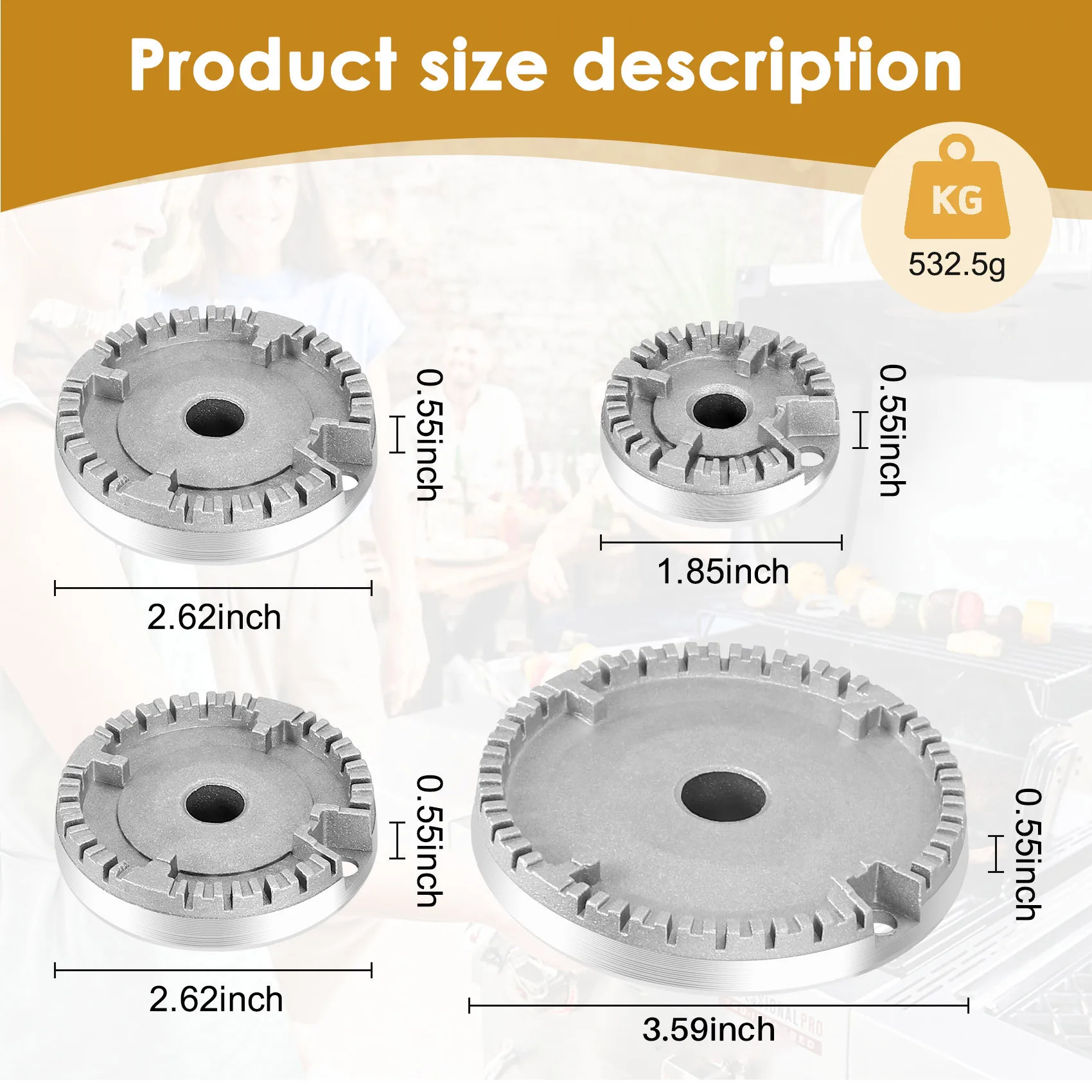 【Compre-Aumente!】Acessórios para fogão a gás