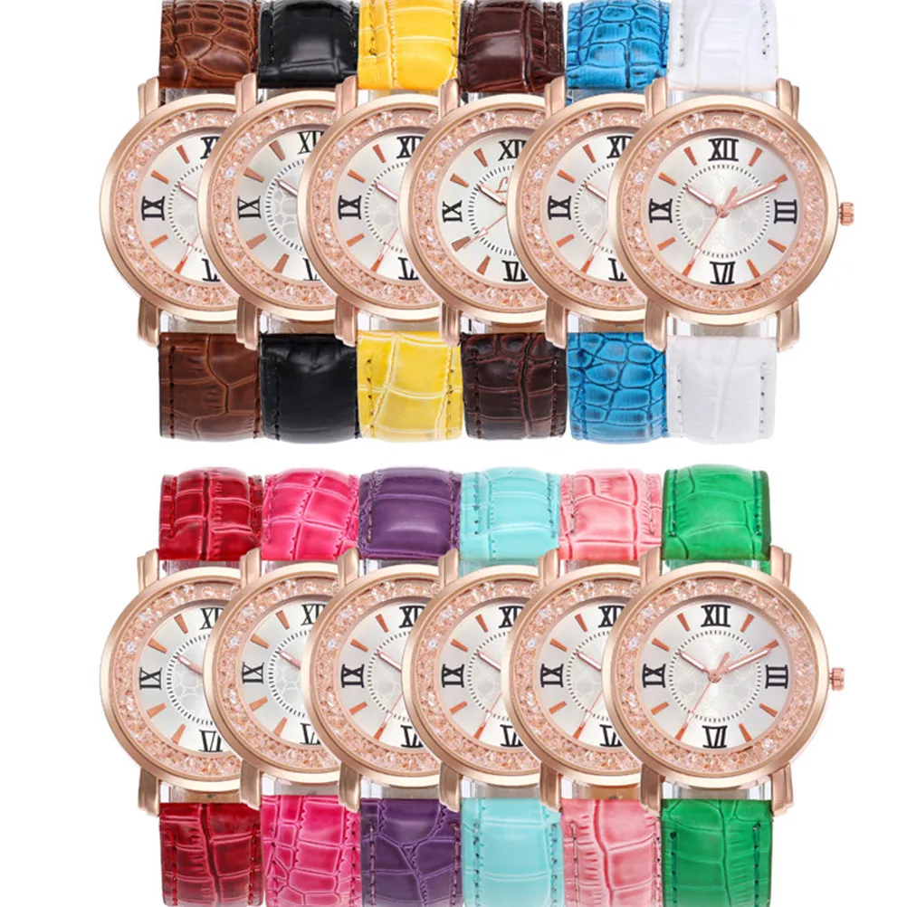 

Кварцевые часы для женщин, модные, креативные, с белым ремешком, элегантные, украшенные стразами, бесшумные, точные, подходящие в качестве подарка.