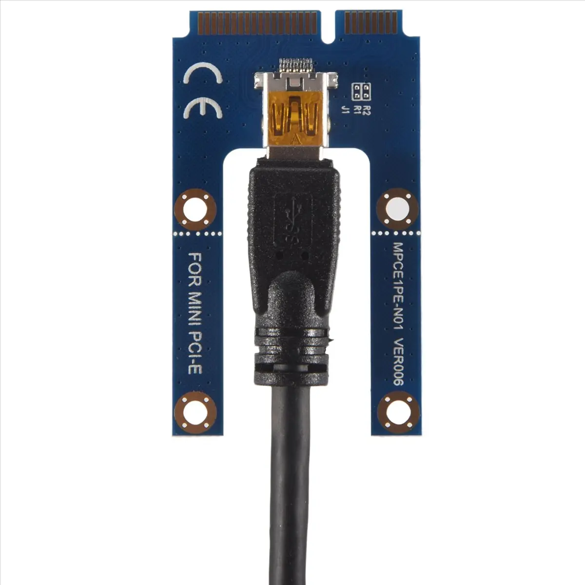 [A90P] USB 3.0 Mini PCI-E to PCIe PCI Express 1X to 16X Extender Riser Card Adapter Extension Cable for Bitcoin Miner Mining