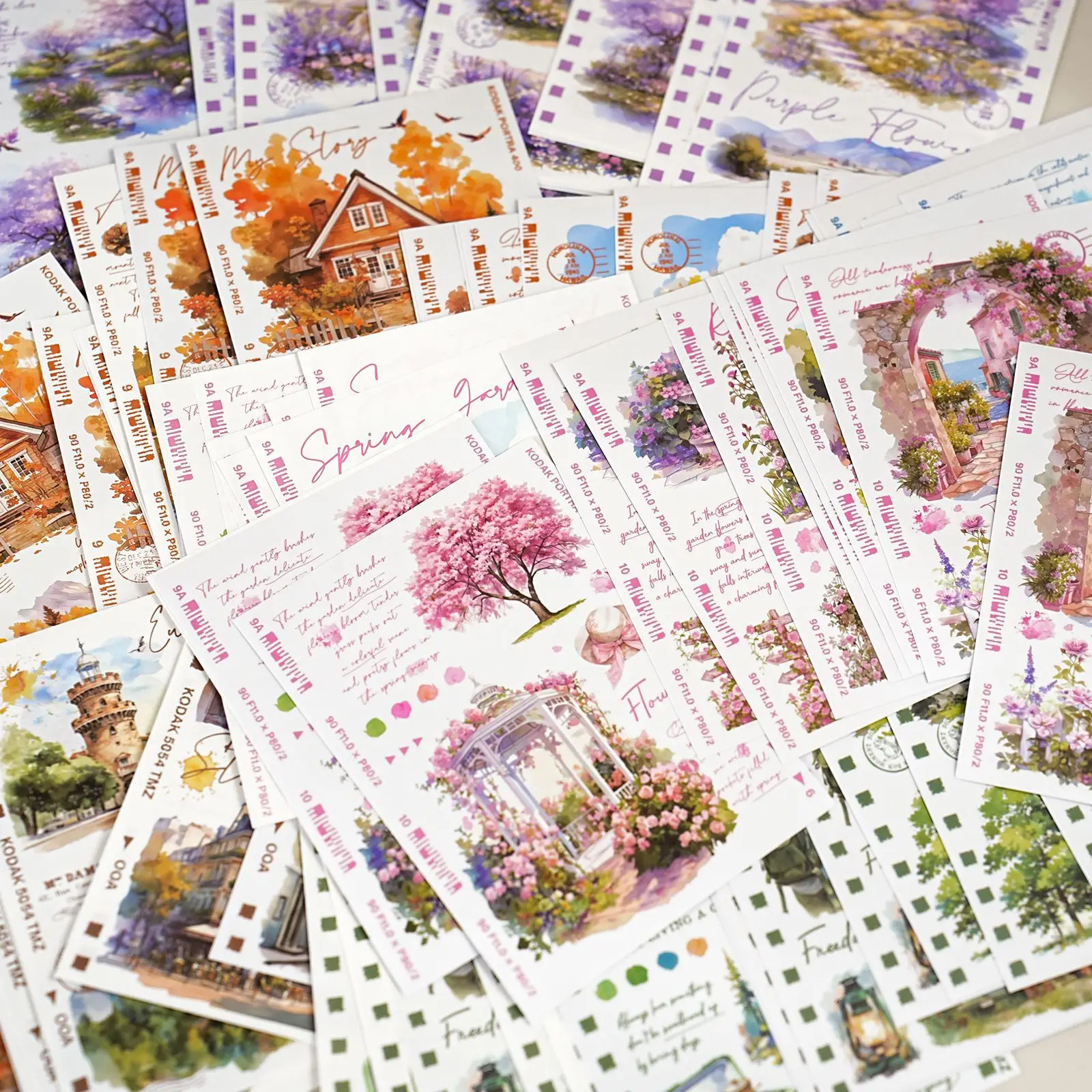 20pcs/1lot kawaii Stationery Stickers Travel Film Diary Planner junk journal Decorative Scrapbooking DIY Craft Stickers