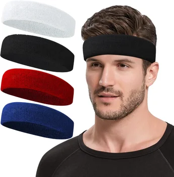 Sports Sweatbands Headband Moisture Wicking Hairband Athletic Towel Headbands Cotton Head…