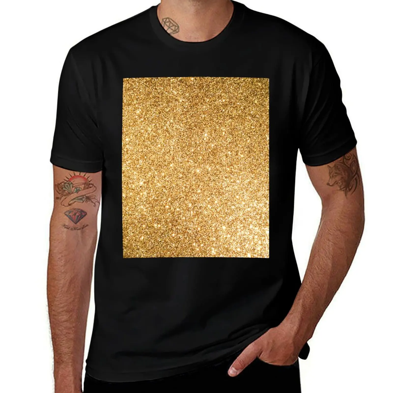 Print of Gold T-Shirt Halloween Casual T-Shirt