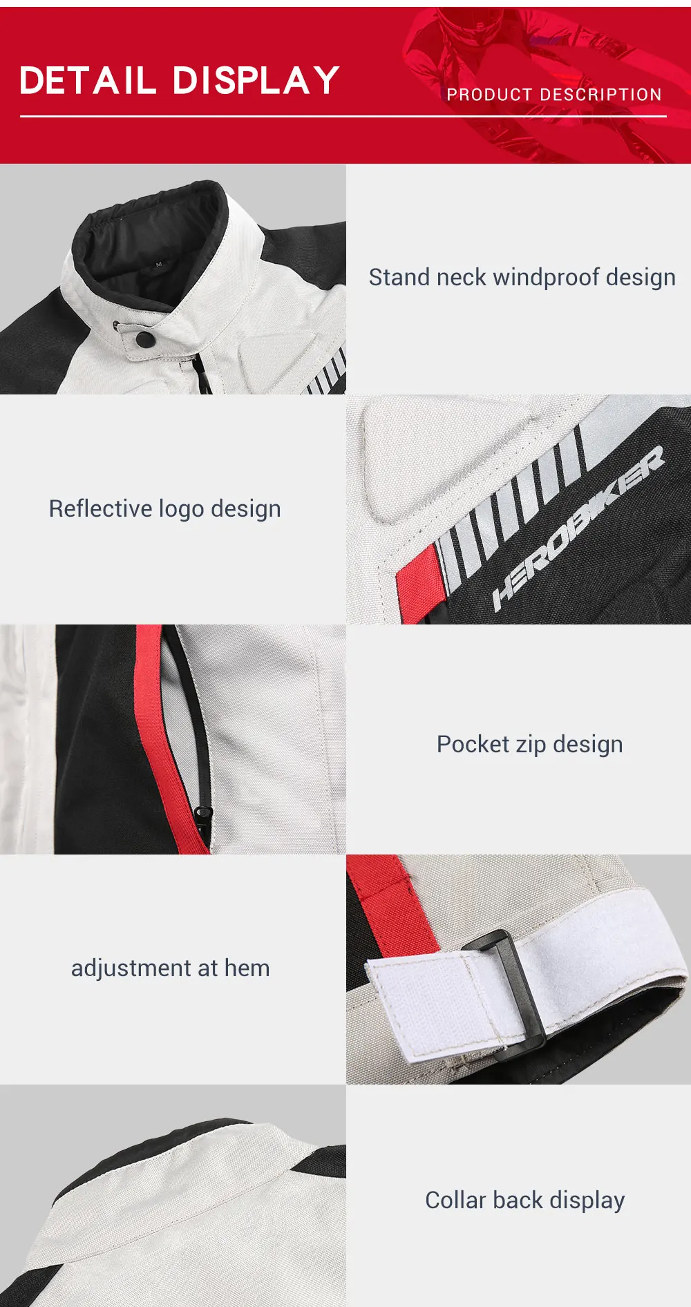 HEROBIKER Waterproof Motorcycle Jacket Man Racing Jacket Wearable Motorcycle Pants Moto Clothing With EVA Protection 30 S756bce00f958405398fe9d4040adddaek