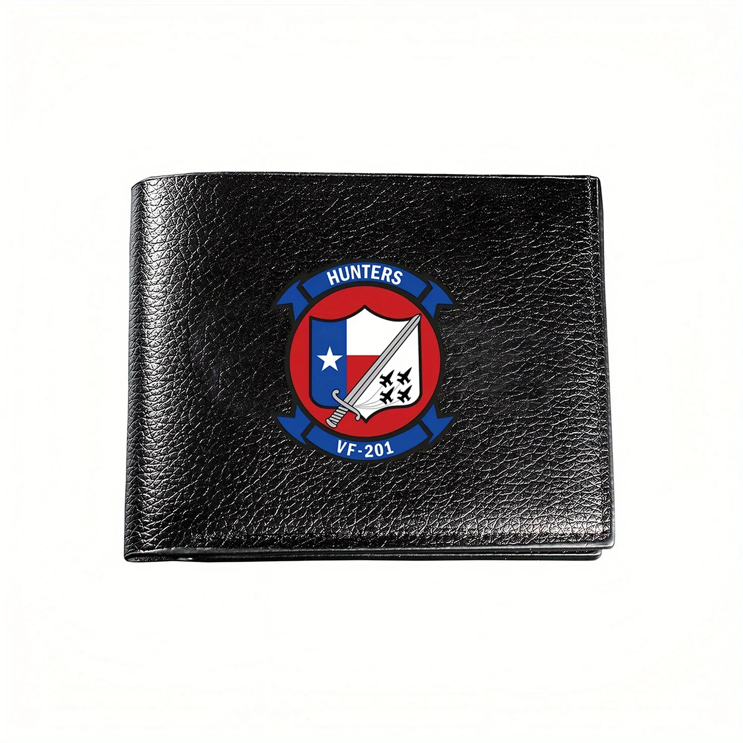 

VF-201 Hunters Squadron Insignia: Texas Flag,Sword,Jets Business Mens Casual Elegant Simple Practical Quality Wallet Stylish Pri