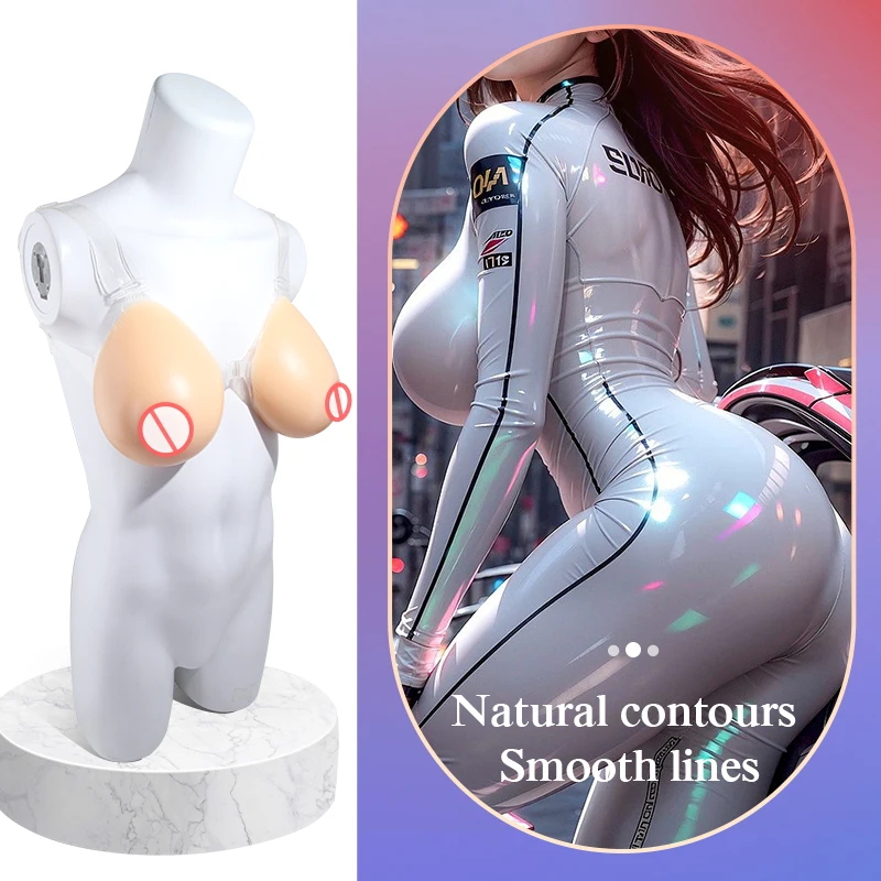 1800-2000g/pair Realistic Artificial Silicone Breasts Fake Big Boobs Enhancer Chest Bust Tits for Transgender