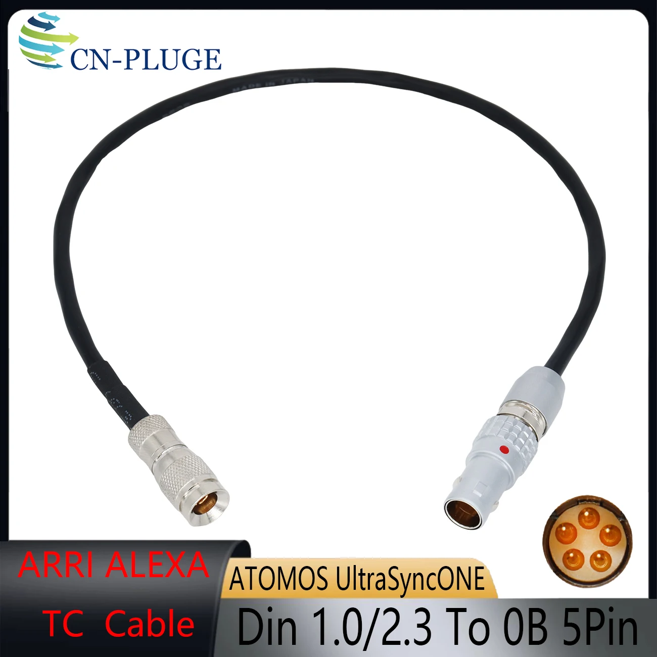 ATOMOS UltraSync ONE Timecode to ARRI Alexa/Mini/MiniLF/SXT 35 Camera Timecode Cable DIN 1.0/2.3 to 0B5pin