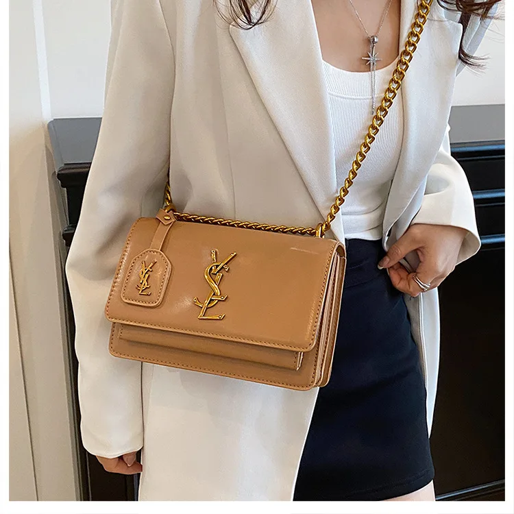  حقيبة كروس جلدية كلاسيكية لعام 2025، محفظة كتف صغيرة مع حزام سلسلة، حقيبة يد للحفلات الرجعية للنساء #4