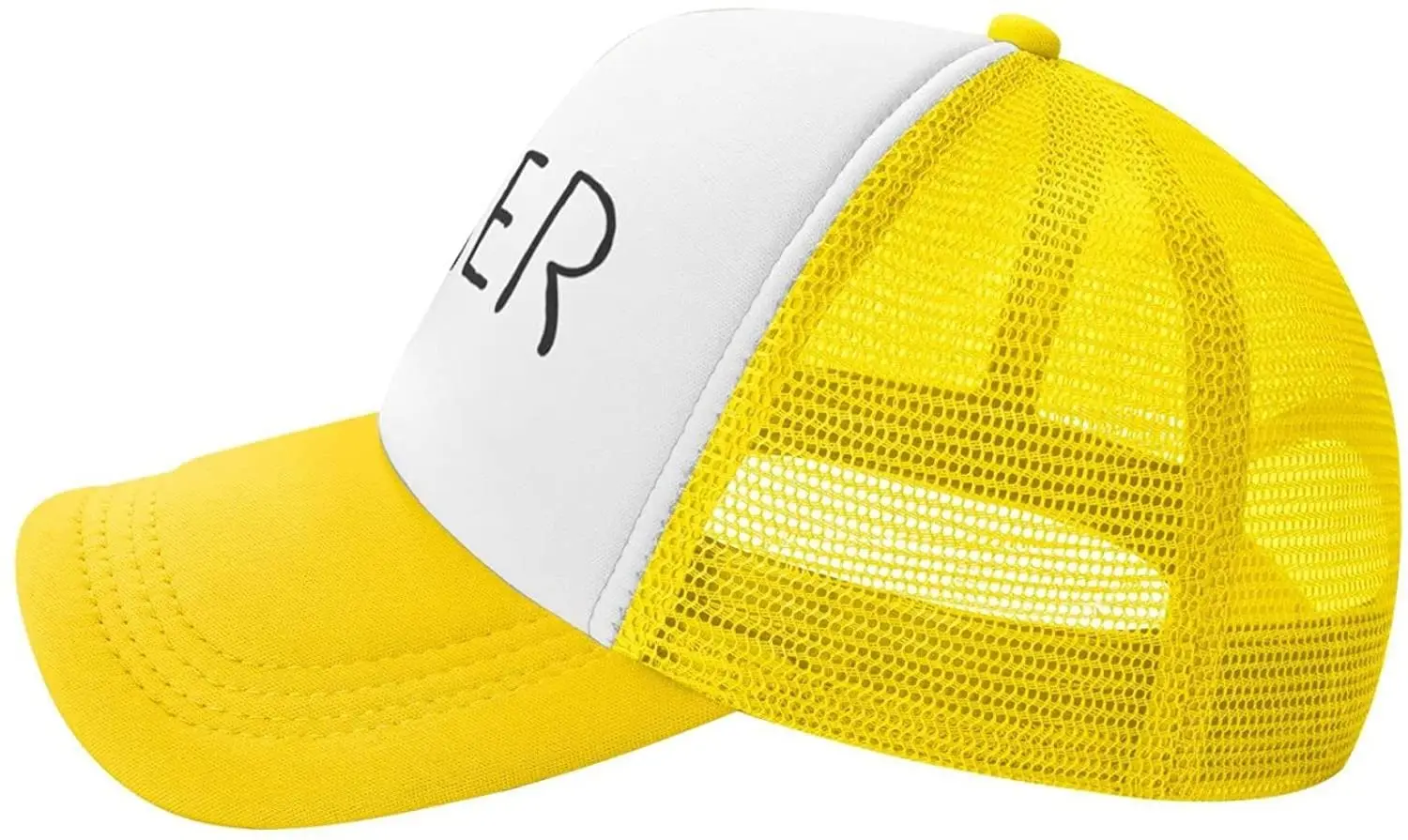 Loser Lover Trucker Hat,Adjustable Mesh Cap,Unisex Baseball Hat,Suitable for Sports,Fishing,Travel. Yellow