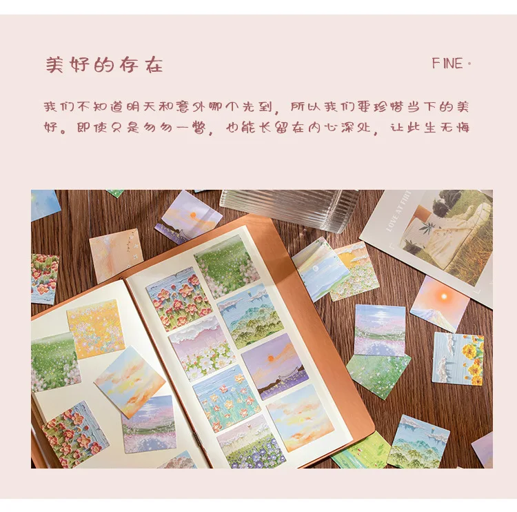 46 Pcs/Box Blue Secret Series Decorative Stationery Mini Stickers Set Scrapbooking DIY Diary Album Journal Stick Lable