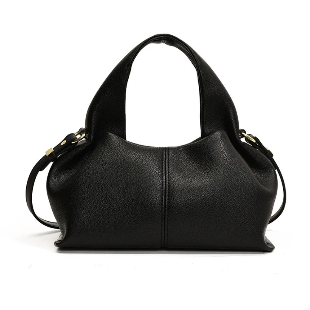 

Korean Style PU Leather Dumpling Shoulder Bag Light Luxury Lunch Box Case New Design Handbag Large Capacity Cloud Tote Bag Women