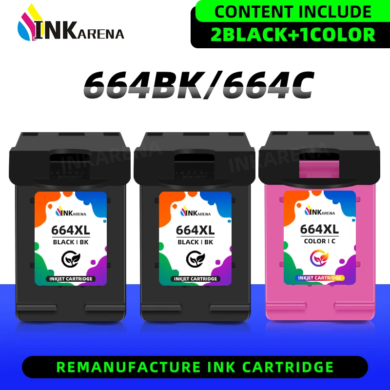 664XL Ink Cartridge Replacement HP664 HP 664 for HP Deskjet 1115 2135 3635 2138 3636 3638 4535 4536 4538 4675 4676 4678 Printer