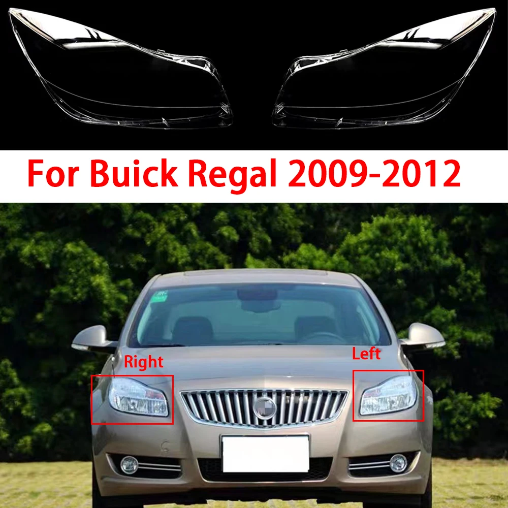 Car Headlight Glass Cover For Buick Regal 2009 2010 2011 2012 Plexiglass Headlamp Shell Left/Right Replacement Lens Glass Shell