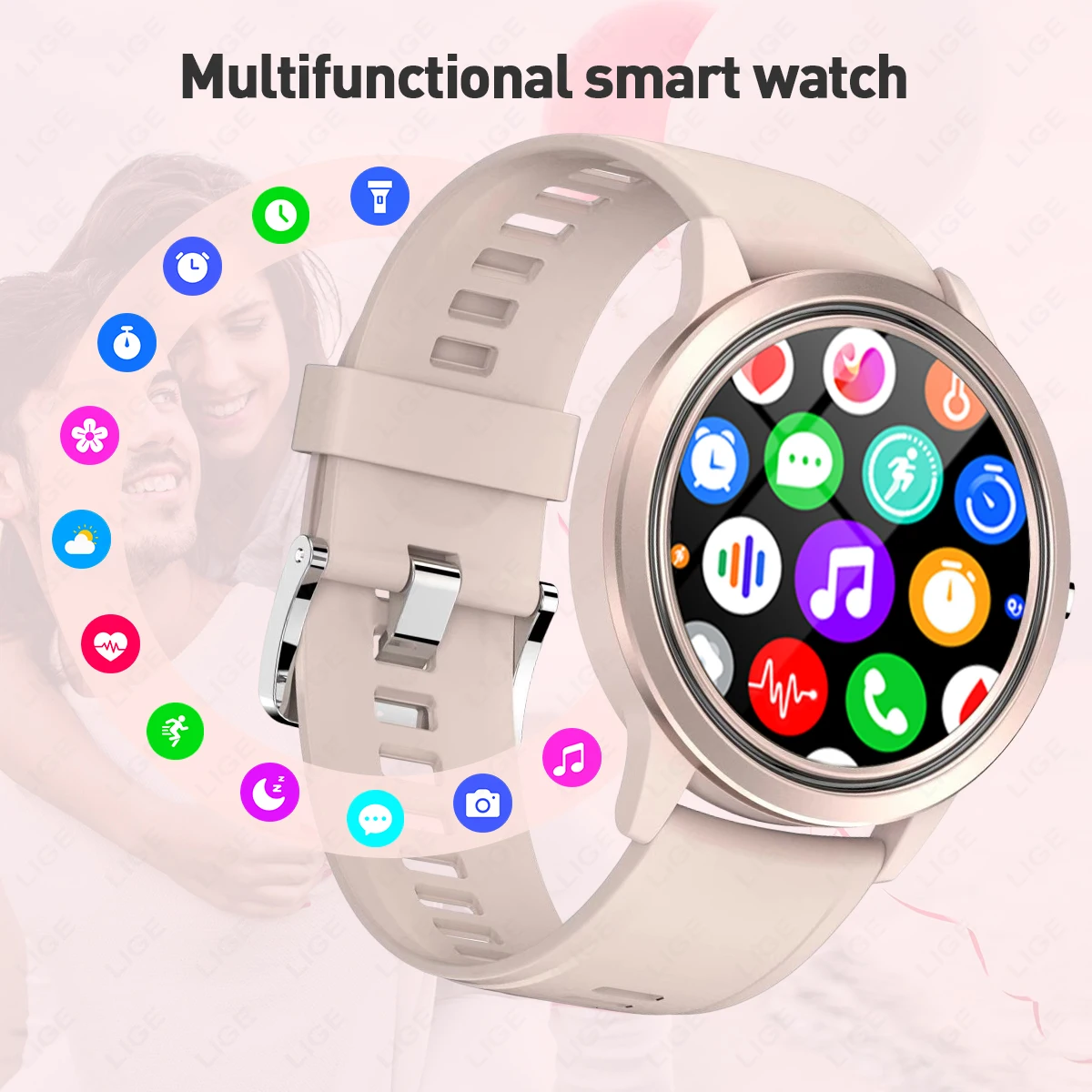 New Women Bluetooth Call Smart Watch Heart Rate Blood Pressure Monitoring Smartwatches Waterproof Men Smartwatch For Android IOS