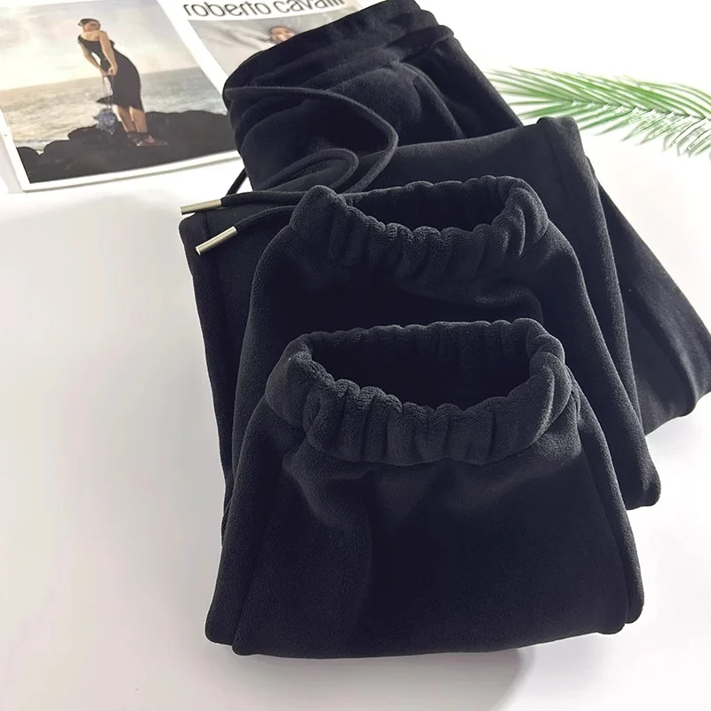 

Мужские брюки на подкладке Sp, теплая осенне-зимняя домашняя одежда, повседневные свободные удобные спортивные штаны из полиэфирного волокна