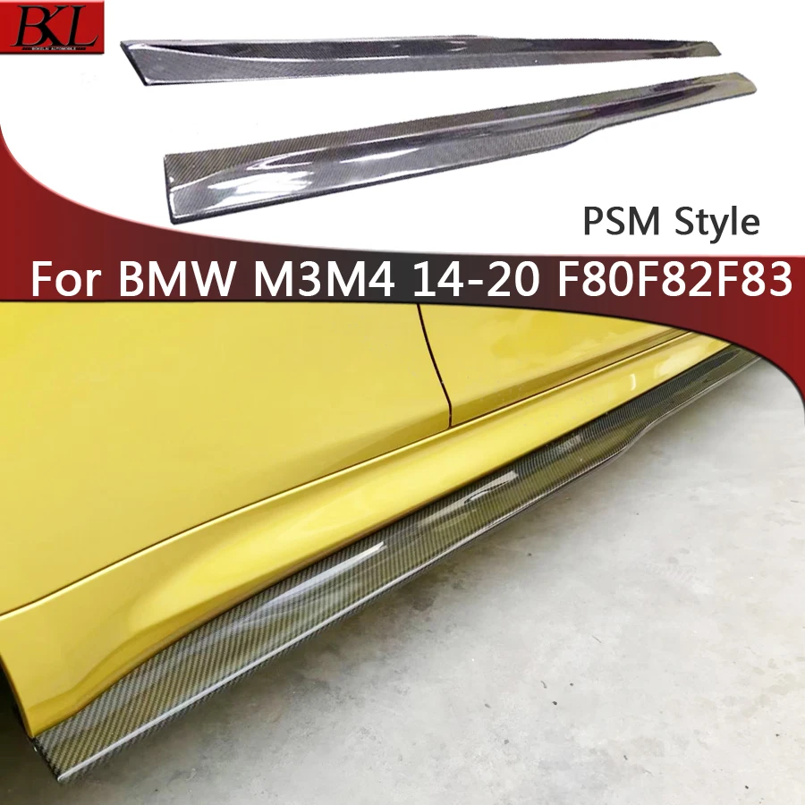 For BMW M3 M4 F80 F82 F83 2014-2020 High quality Carbon Fiber Side Skirts Splitters Cupwings Winglets Canards Apron Body Kit