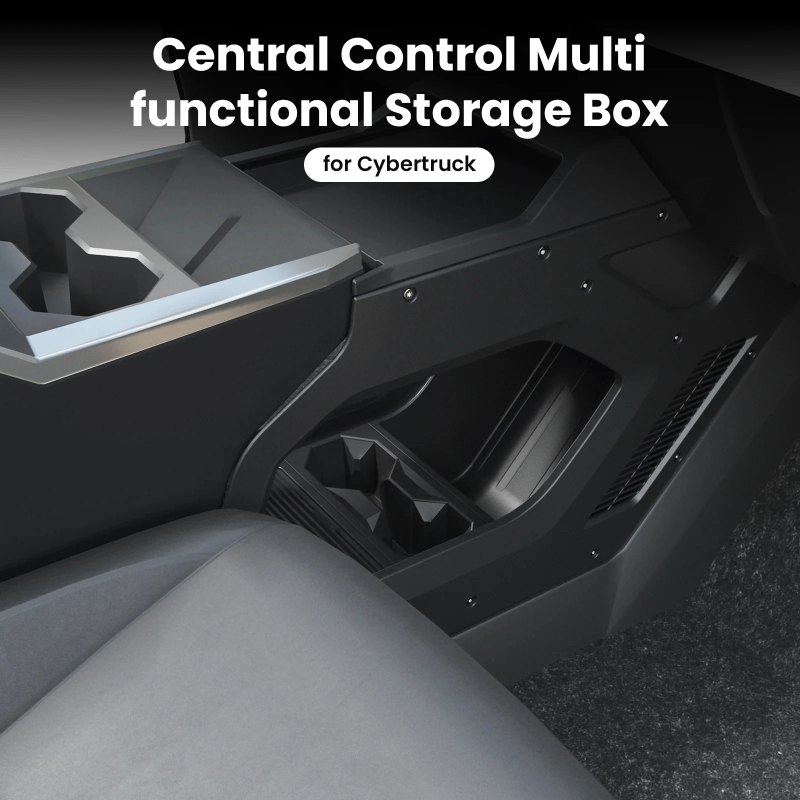 EVSTUDIO Aisle Central Storage Box for Tesla Cybertruck Interior Car Accessories Lower Center Console Large Storage Capacity