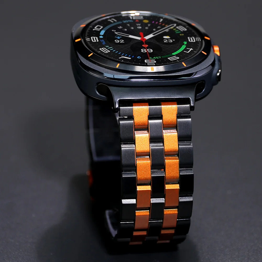 Luxury Bracelet For Samsung Galaxy Watch Ultra 47mm LTE Stainless Steel Strap For Galax Watch Ultra 47mm Business No Gaps Band image 2