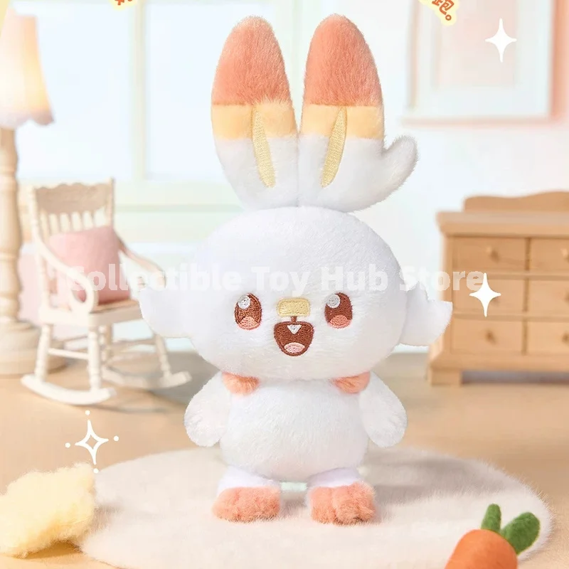 Genuine PokéMon PokéPeace Plush Keychain Cute Pikachu Piplup Scorbunny Rowlet Stuffe Doll Bag Pendant Anime Collectible Toy Gift - view 6