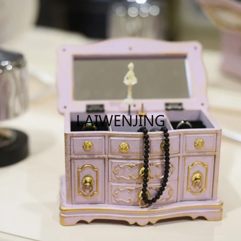 LYN decorative pieces/Qixi Festival creative gifts retro music box/storage box table bedroom jewelry box