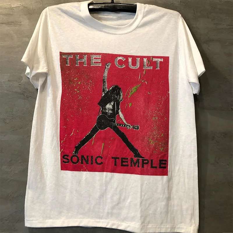 

Summer The Cult European and American Heavy Metal Band Oversize Retro Short-sleeved American Tide Street Men Women's Tee Shirts