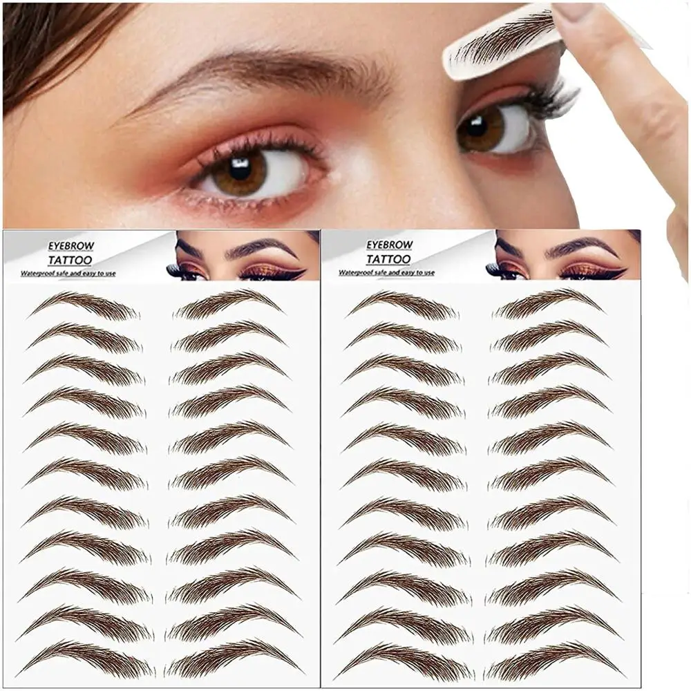 Brow stickers Lasting Water-based False Eyebrows Authentic 6D Hair-like Eyebrow Eyebrow  Sticker