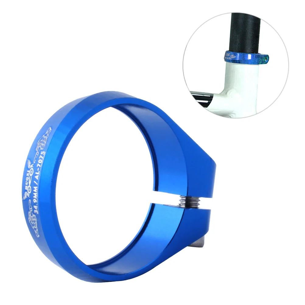 

34.9mm Aluminum Alloy Bike Seat Clamp Seatpost Clamp Screw Locking Seat Tube Lock Collar for Road Commuter Bicycle